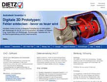 Tablet Screenshot of dietz-cad-cam.de